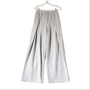Commense Gray Pleat‎ Wide Leg Sweat Pants Pockets Size Small Women NWT